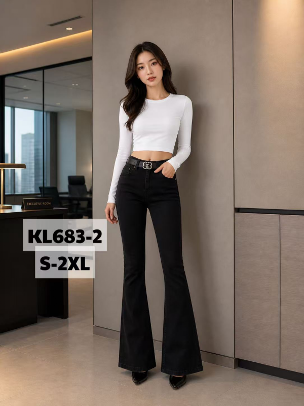 Spodnie damskie jeans Roz S-2XL, 1 Kolor Paczka 10 szt